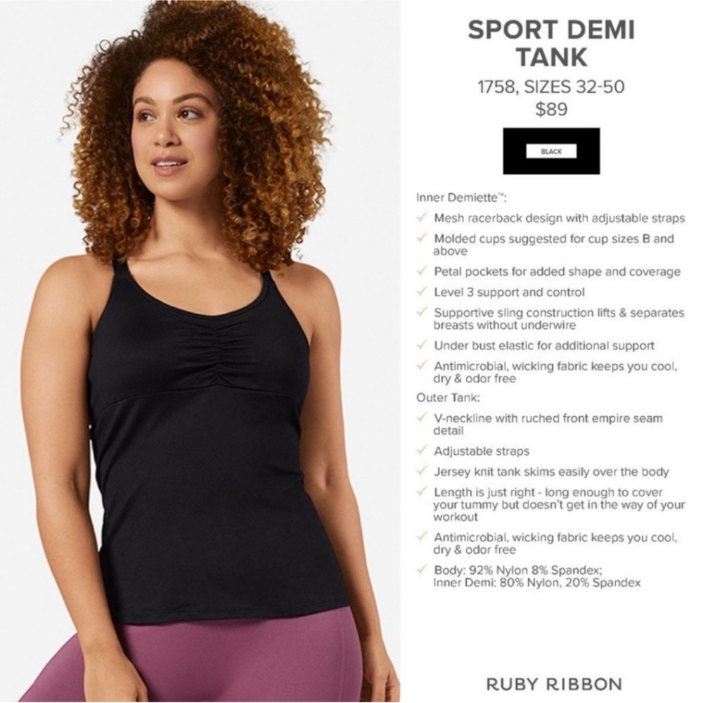Ruby Ribbon Sport Demi Tank - Picture 5 of 6